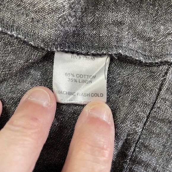 Uncle Frank Anthropology Dress Gray Coral Embroidered Linen blend Halter Size L - Picture 8 of 9